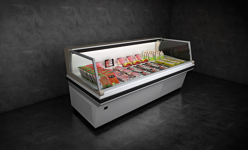 Modern Freezer Open Freezer 3d model