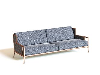 modern double sofa 3d model