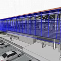 Modern Library Architecture Library 3d model