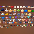 Diverse Fashion Clothing Accessories Collection With Hats Shirts And Various Apparel Items