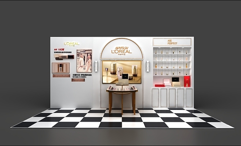 L'Oreal cosmetics back cabinet 3d model