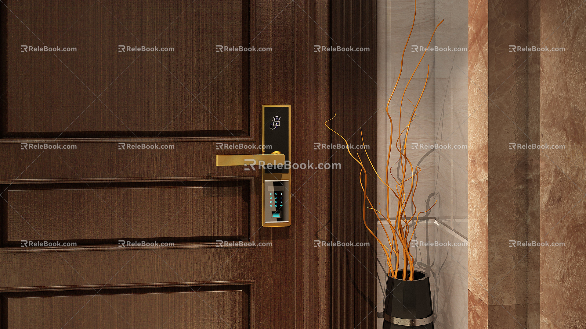 Modern Smart Door Lock Door Lock 3d model