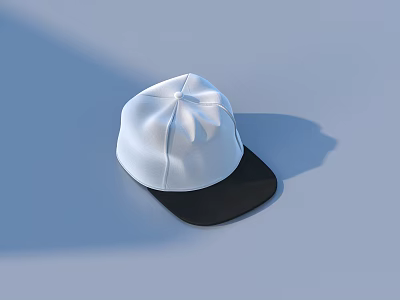 Classic White and Black Baseball Cap for Casual Everyday Fashion Wear 3d model