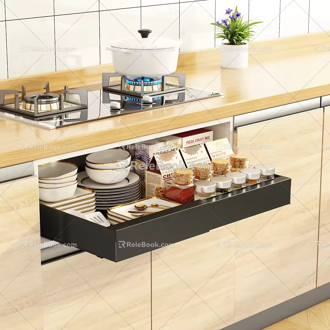 Drawer-type storage rack 3d model
