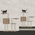 Modern cat climbing frame 3d model