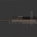 Industrial Equipment Featuring Crane Metal Track And Structural Support System