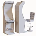Modern Commercial Slot Machine And Elegant Bar Stool For Business Venues