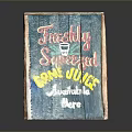 Wooden Foldable Sign for Freshly Squeezed Orange Juice Made Here