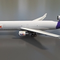 Aircraft Cargo Express Aircraft FedEx Transport Aircraft Civil Aircraft Low Face Number Low Model Simple Model Game Sub-era Film and Television Super Realism 3d model