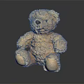 Black Wooden Table Surface With Brown Teddy Bear Decoration And Reflective Finish
