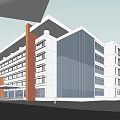 Teaching Building School 3d model