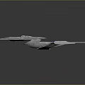 Advanced Futuristic Interstellar Spaceship Streamlined White Body Red Blue Accents Multi Wing Design