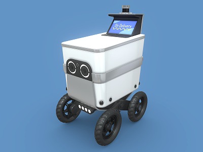 Modern Robot Delivery Robot Intelligent Robot 3d model