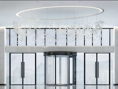 Light Luxury Hall 3d model