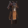 Traditional Samurai Armor Classic Design With Metal Plates And Leather Straps