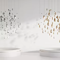 Modern chandelier water drop shape decorative lamp 3d model