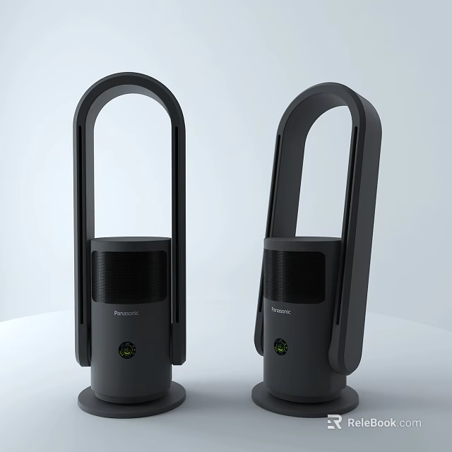 Public Facilities Featuring Black Panasonic Sanitizing Devices With Green Indicator Lights 3d model 