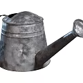 Vintage Metal Watering Can With Long Spout Handle And Lid Design