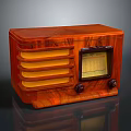 Vintage Wooden Desktop Computer With Display Screen And Control Knobs