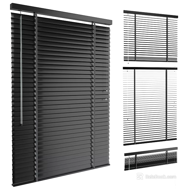 Modern Window Blinds With Vertical And Horizontal Styles For Home Decor 3d model 