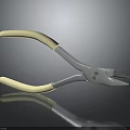Durable Diagonal Pliers Hardware Tool with Beige Handles and Silver Metal Body for DIY Projects