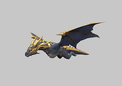 western dragon mythical animal fire-breathing dragon mount fantasy animal 3d model
