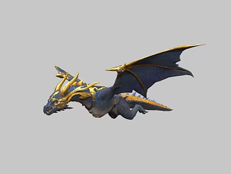 western dragon mythical animal fire-breathing dragon mount fantasy animal 3d model