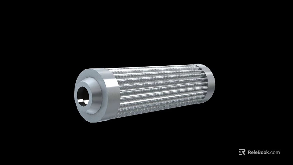 Industrial Metal Cylindrical Filter Element With Mesh Structure For Machinery Filtration 3d model 