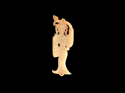 Ancient Style Wooden Carving Figure With Detailed Craftsmanship And Traditional Design 3d model