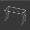 Modern Functional Desk With White Tabletop And Sturdy Metal Cross Legs