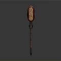 Red Axe With Wooden Handle Isolated On Gray Background And Reflection
