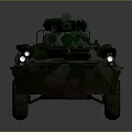Armored Military Vehicle With Camouflage Paint Turret And Six Wheel Design