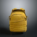 Stylish Yellow Backpack With Multiple Compartments And Practical Design For Daily Use 3d model