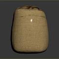 Handmade Natural Burlap Container Holding Fresh Homemade Food Product with Brown Top