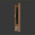 Minimalist Wooden Door Furniture With Glass Panel And Simple Frame Design
