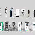 Public Electric Vehicle Charging Stations with Various Modern Designs and Styles