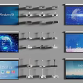 Advanced Projection Monitoring System With Multiple Screens Cameras And Digital Displays