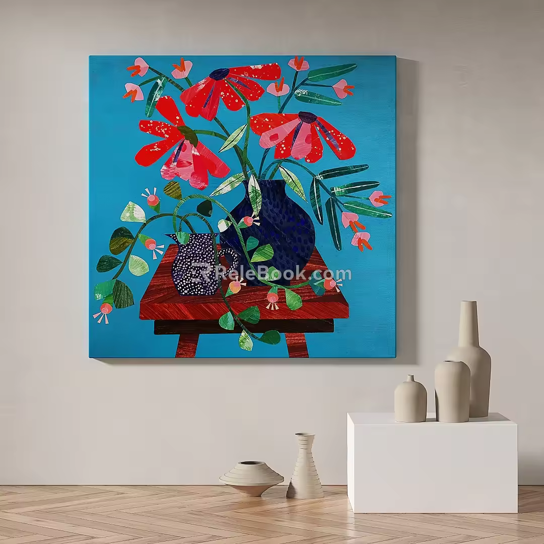 Simple abstract decorative painting 3d model