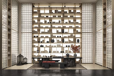 New Chinese Tea Room 3d model