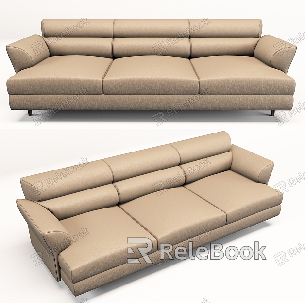 Sofa Living Room Sofa Leather Sofa Three-seat Sofa model