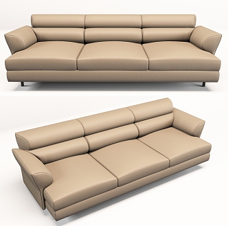 Sofa Living Room Sofa Leather Sofa Three-seat Sofa 3d model