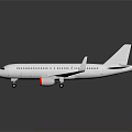 White Aerospace Airplane Model With Red Engines And Black Background Reflection