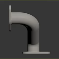Sleek Silver Metal Faucet with Four Ports and Durable Mounting Base Structure