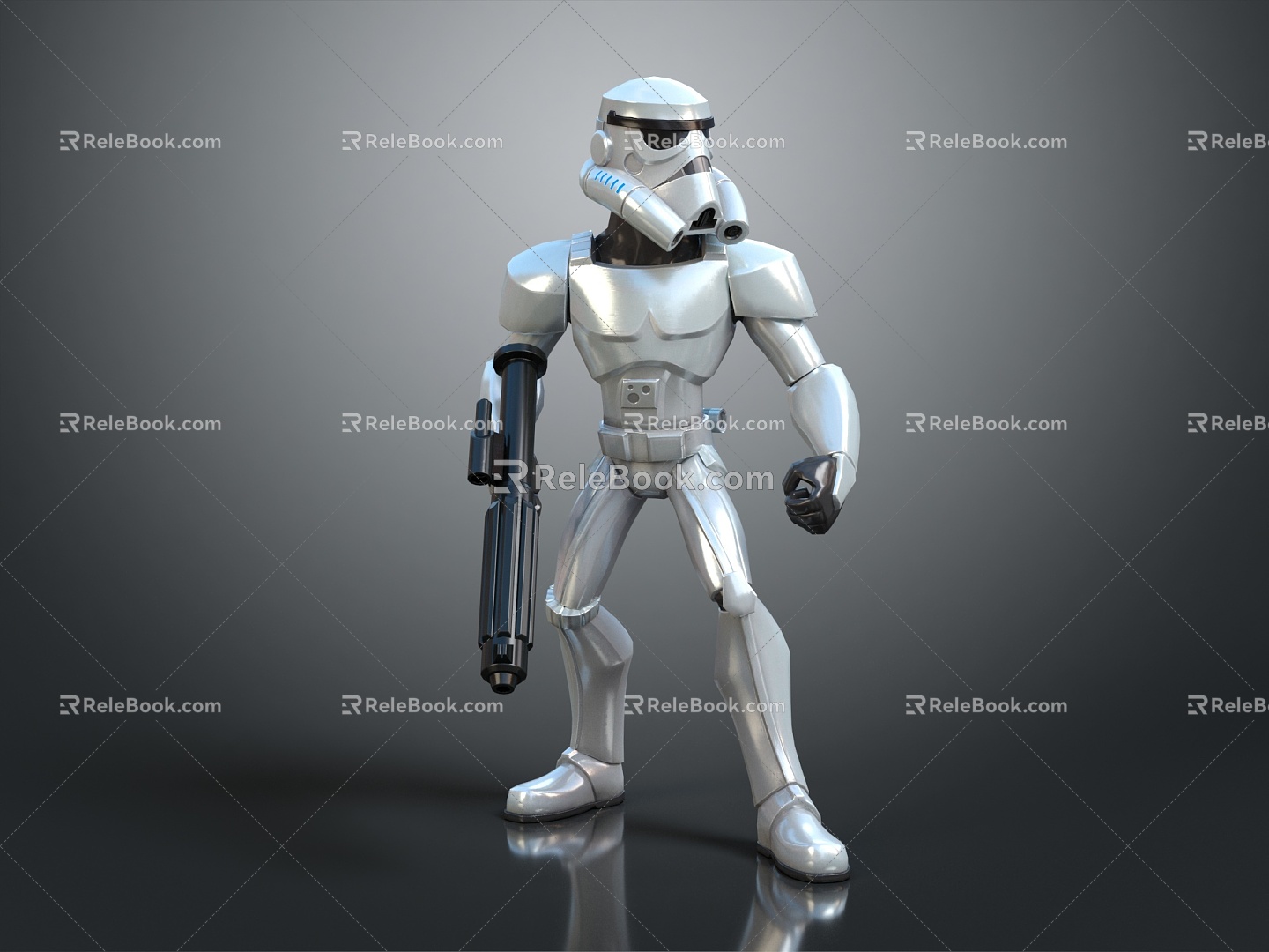 Modern Robot Robot Warrior Mechanical Combat Police Mechanical Armor 3d model