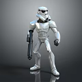 Modern Robot Warrior Mechanical Combat Police Mechanical Armor 3d model