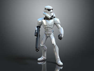 Modern Robot Warrior Mechanical Combat Police Mechanical Armor 3d model