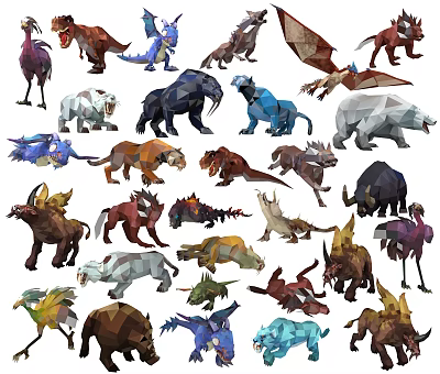 modern animal 3d model