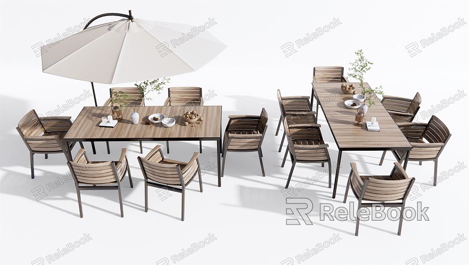 Modern Outdoor Table and Chair Outdoor Dining Table and Chair Outdoor Leisure Table and Chair Log Leisure Table and Chair Vase Jewelry Ornaments model