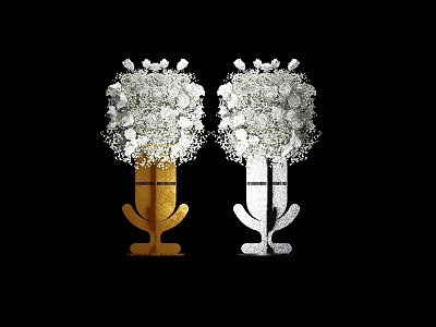 Wedding Auditorium Wedding Table Flower Rack Banquet Table Flower Microphone Oscar model