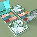 Vibrant Eyeshadow Palettes With Marble Texture Cases Open Design And Multicolor Shades